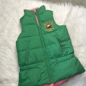 Girls Ralph Lauren vest. Reversible green and pink. Excellent condition.